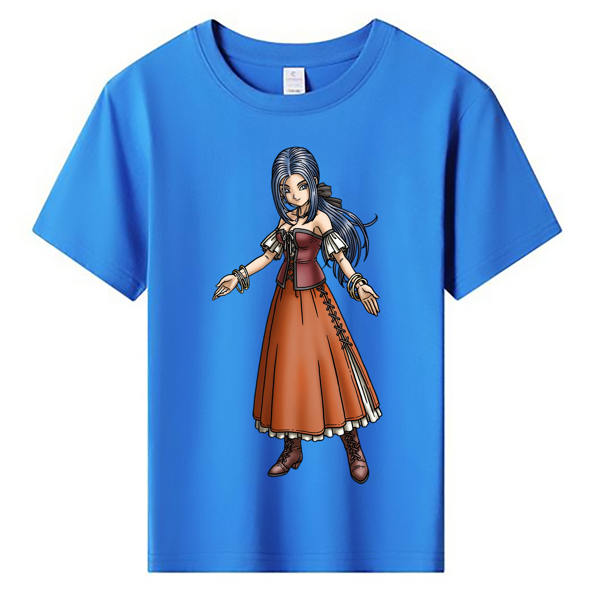 （画像用） ドラゴンクエスト Doragon Kuesuto Dragon Quest 綿100％キッズTシャツ（フロントプリント）